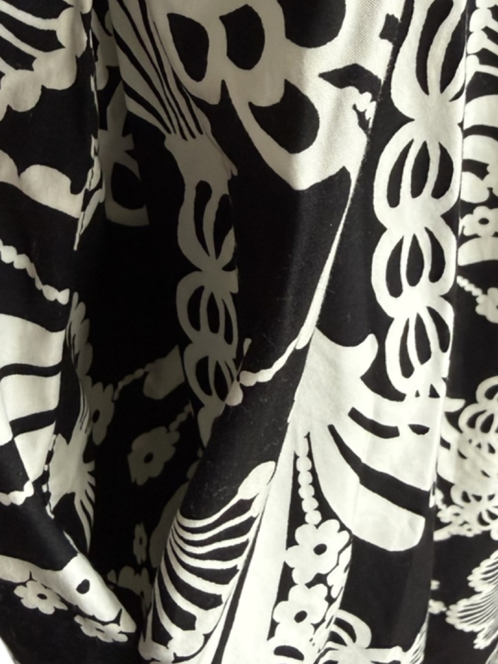Banana Republic Factory B&W Poplin Elastic Floral-Print Midi Dress Size XXL NWT - Picture 5 of 8